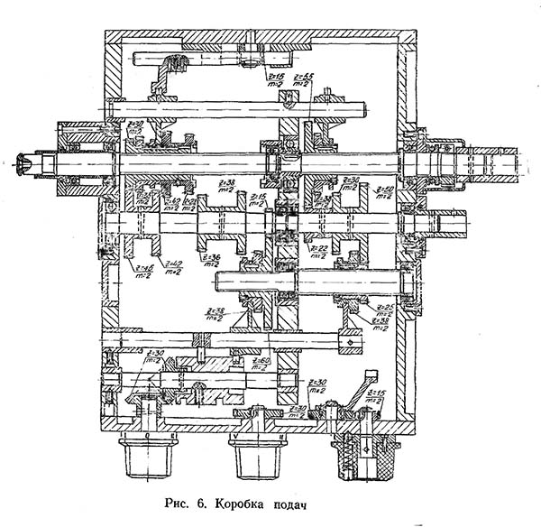 Коробка подач токарно-гвинторізного верстата УТ16ПМ